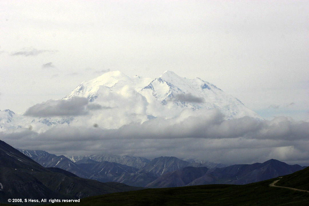Denali from a distance of thirty miles from its base